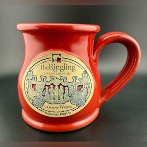 Deneen Pottery. Ringling Museum coffee mug. 12oz.
 5 GRACES WAGON